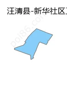新华社区工作委员会边界地图