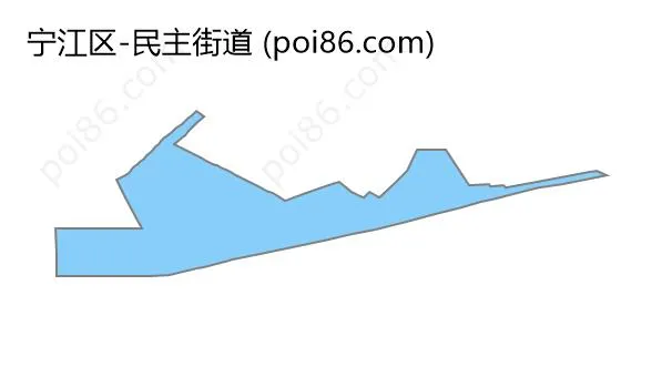 民主街道边界地图