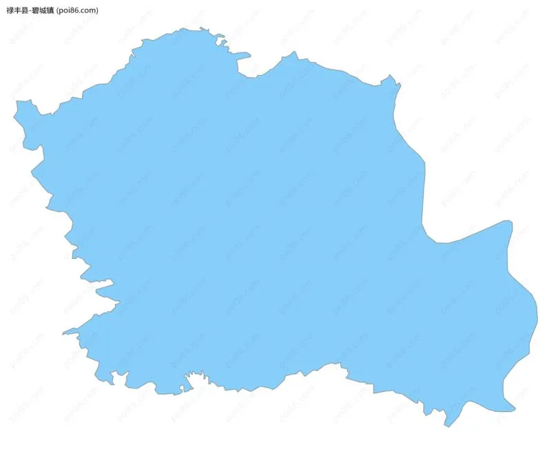 碧城镇边界地图