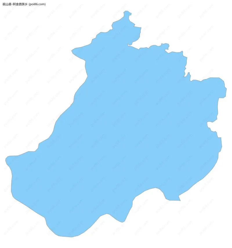 阿舍彝族乡边界地图