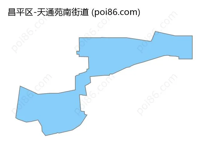 天通苑南街道边界地图