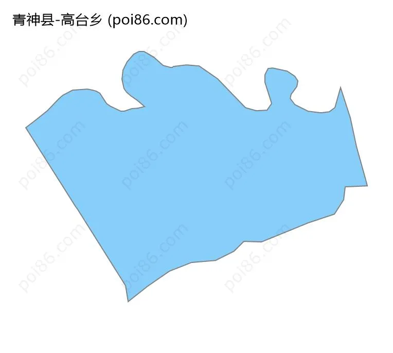 高台乡边界地图