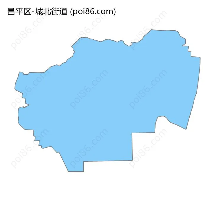 城北街道边界地图