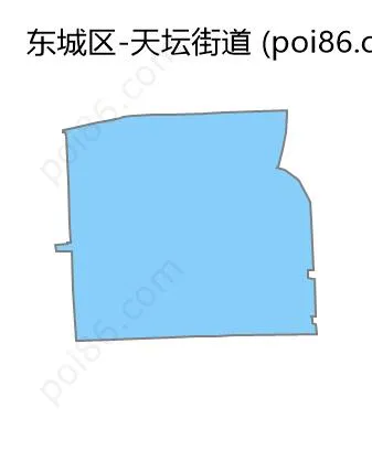 天坛街道边界地图
