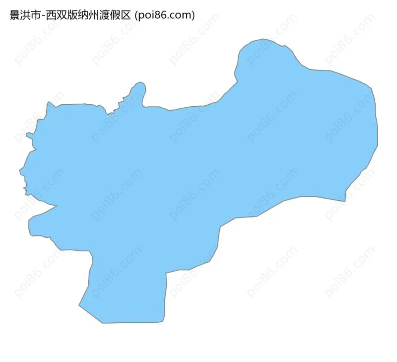 西双版纳州渡假区边界地图