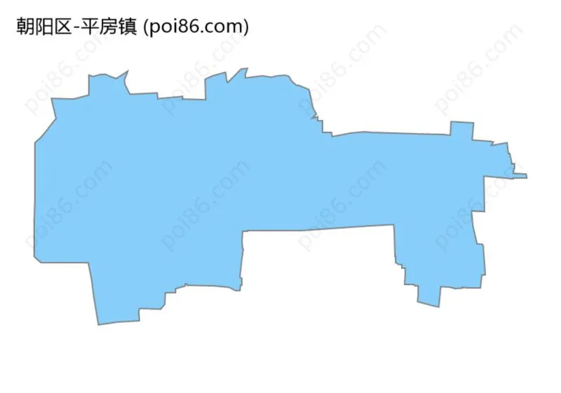 平房镇边界地图