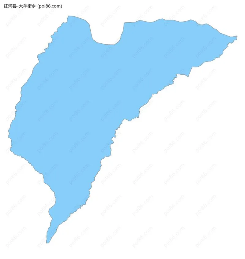 大羊街乡边界地图