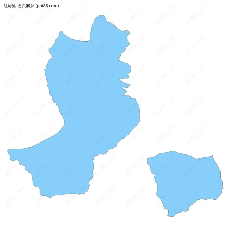 石头寨乡边界地图