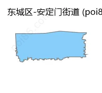 安定门街道边界地图