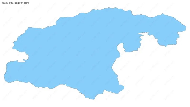 新城子镇边界地图