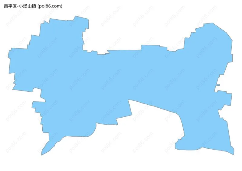 小汤山镇边界地图