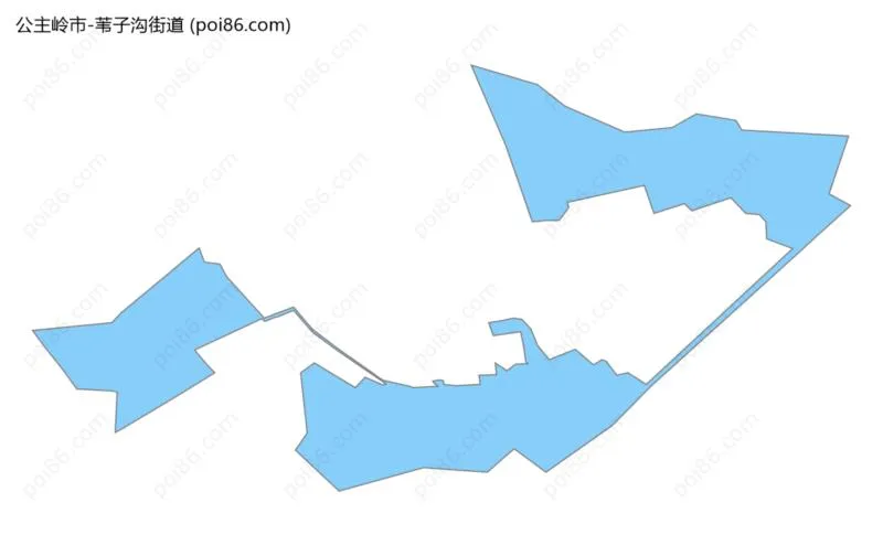 苇子沟街道边界地图