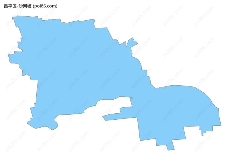 沙河镇边界地图