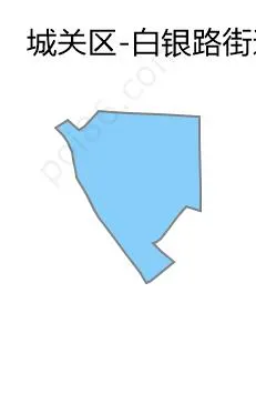 白银路街道边界地图