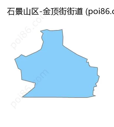 金顶街街道边界地图