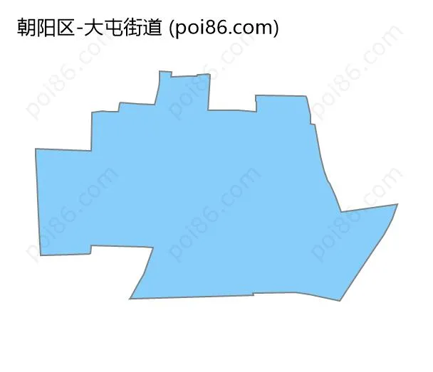 大屯街道边界地图