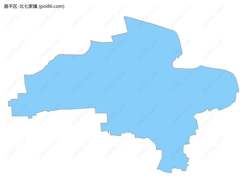 北七家镇边界地图