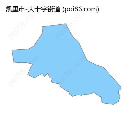 大十字街道边界地图