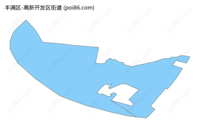 高新开发区街道边界地图