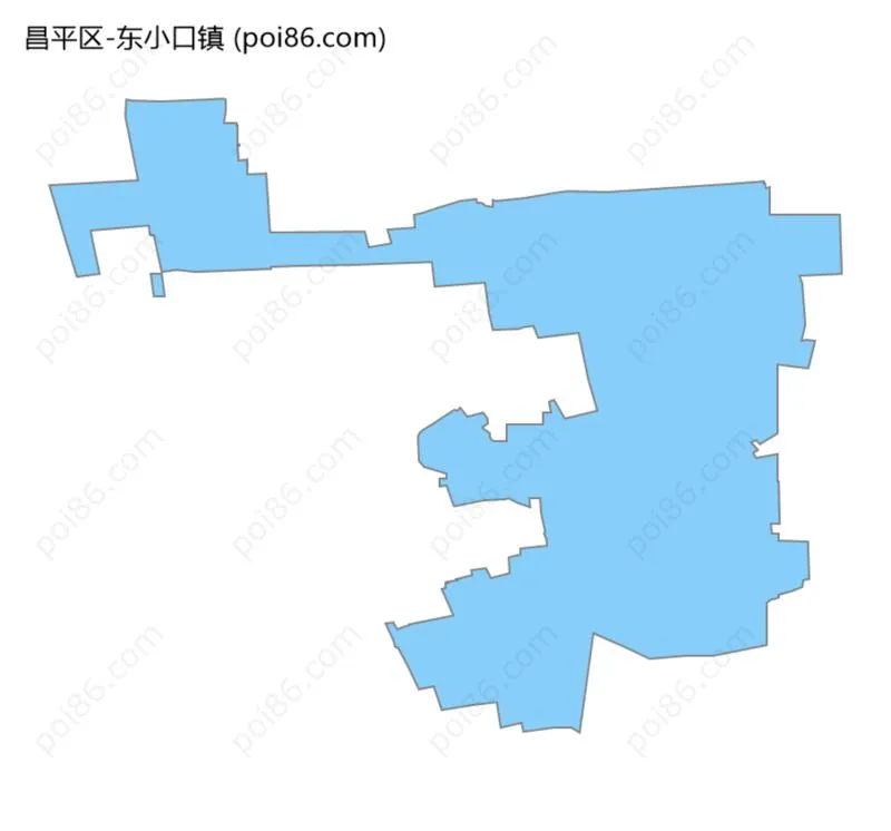 东小口镇边界地图