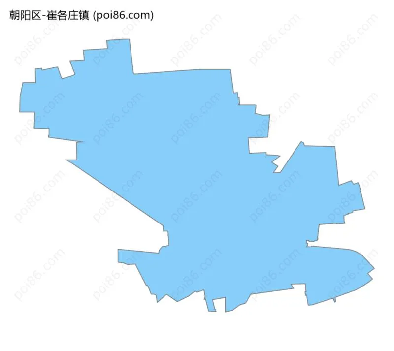 崔各庄镇边界地图