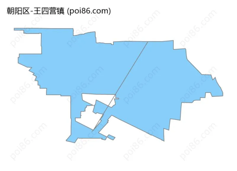 王四营镇边界地图