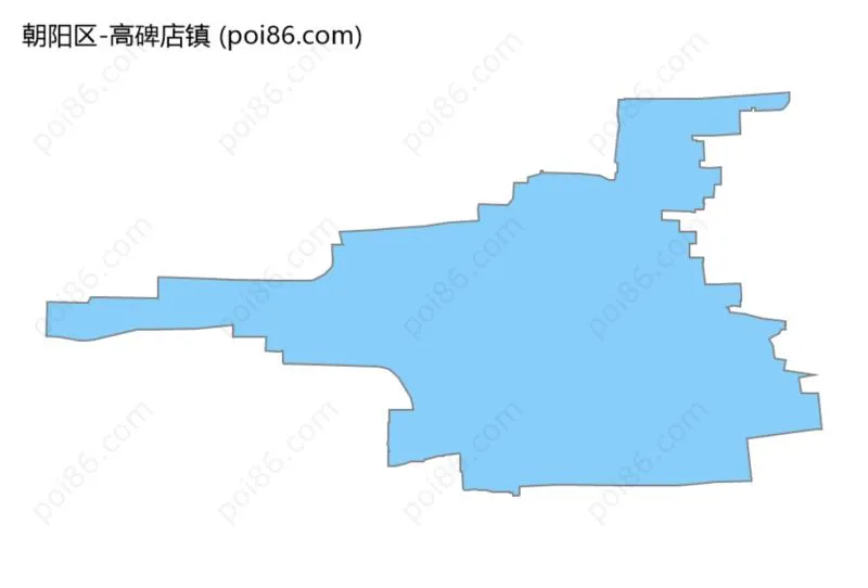 高碑店镇边界地图