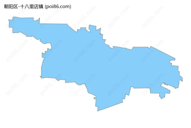 十八里店镇边界地图