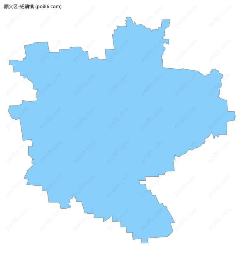 杨镇镇边界地图