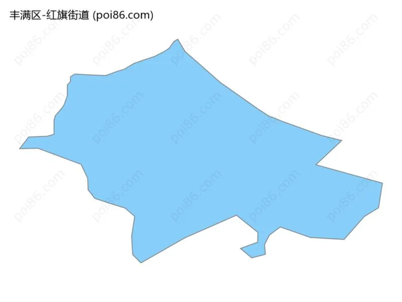 红旗街道边界地图
