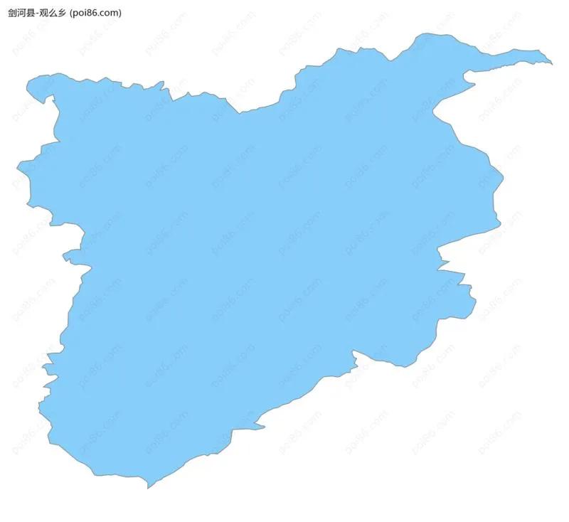 观么乡边界地图