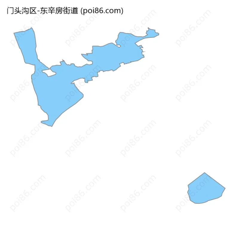 东辛房街道边界地图