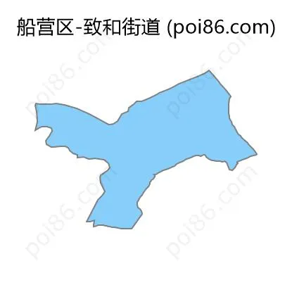 致和街道边界地图