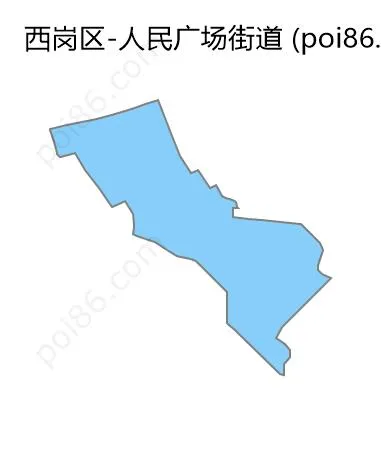 人民广场街道边界地图