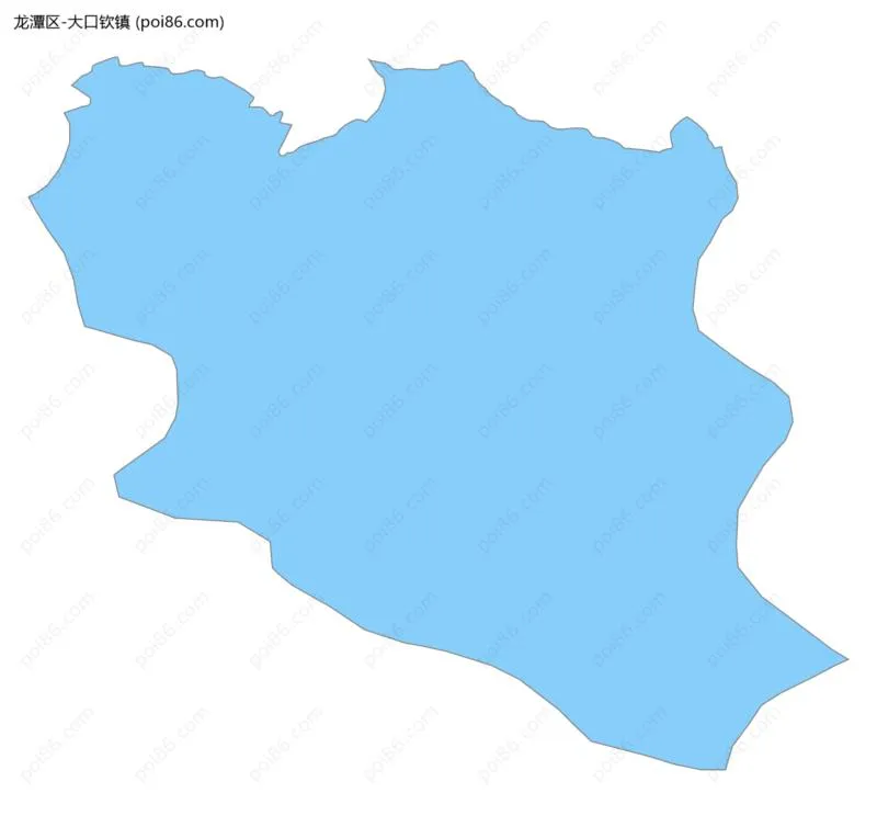 大口钦镇边界地图