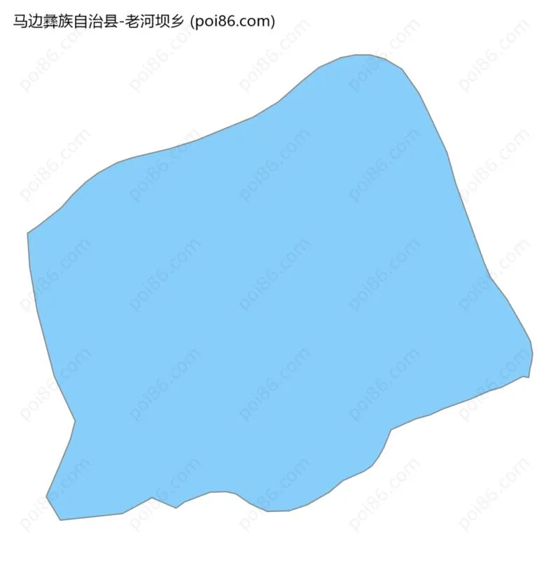 老河坝乡边界地图