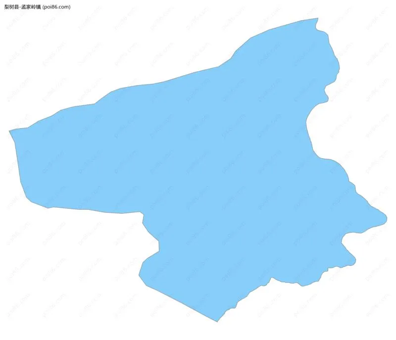 孟家岭镇边界地图