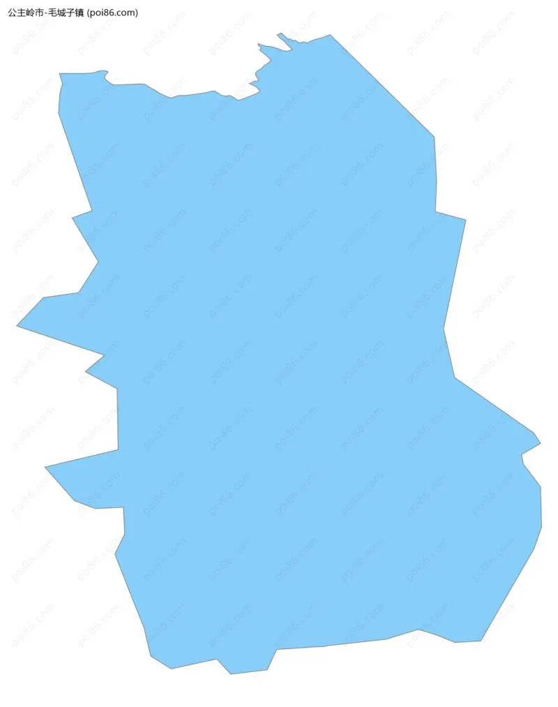 毛城子镇边界地图