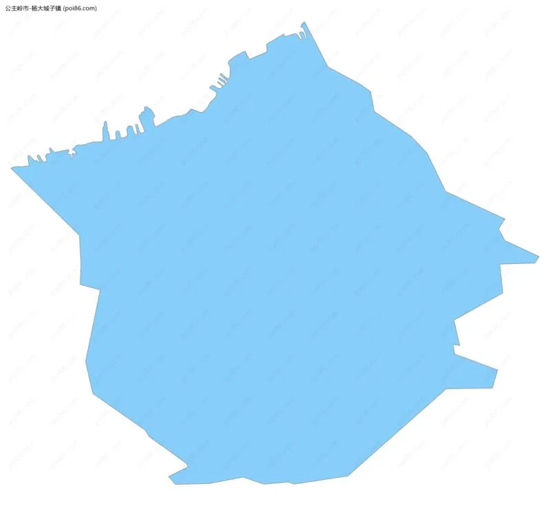 杨大城子镇边界地图