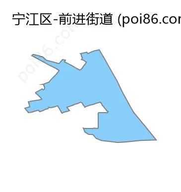 前进街道边界地图