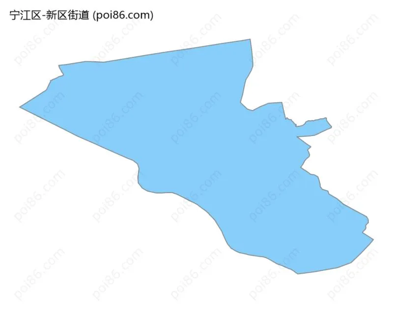 新区街道边界地图