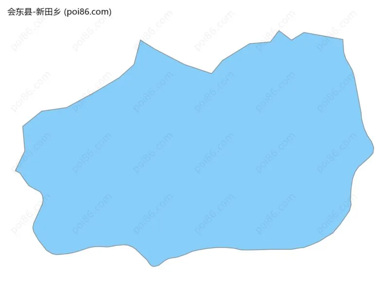 新田乡边界地图