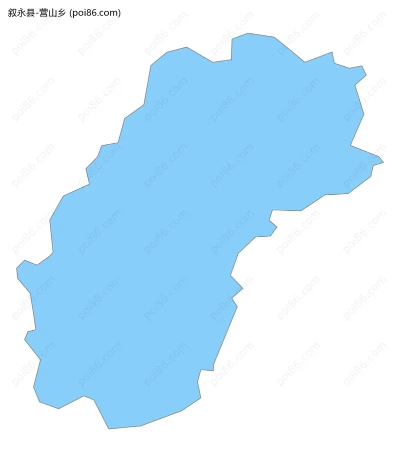 营山乡边界地图