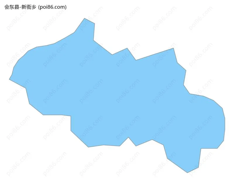 新街乡边界地图