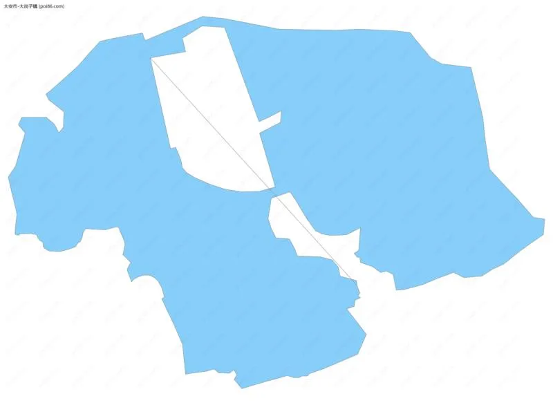 大岗子镇边界地图