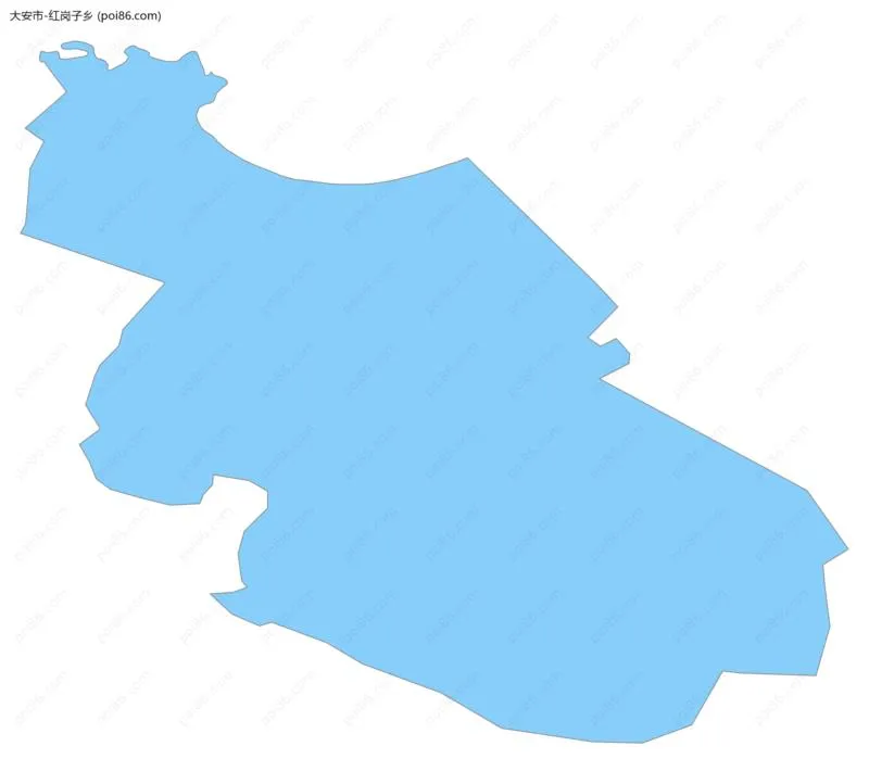 红岗子乡边界地图