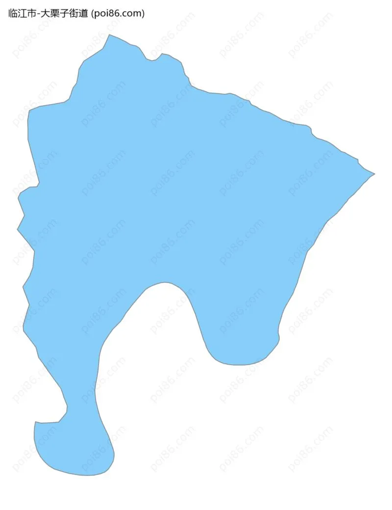 大栗子街道边界地图