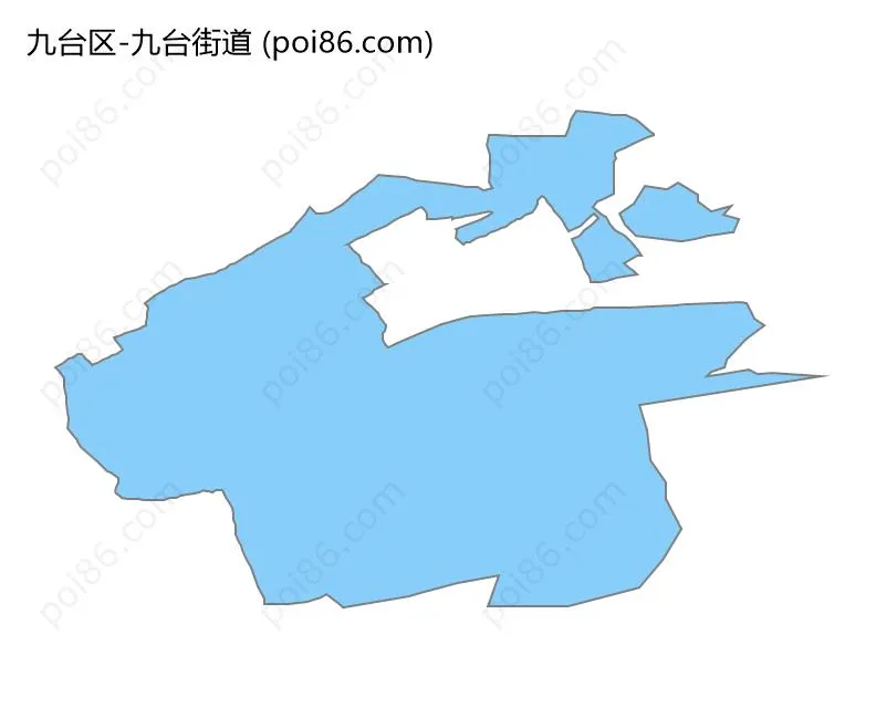 九台街道边界地图