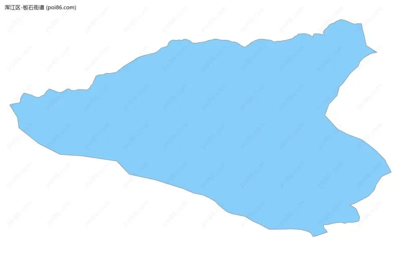 板石街道边界地图