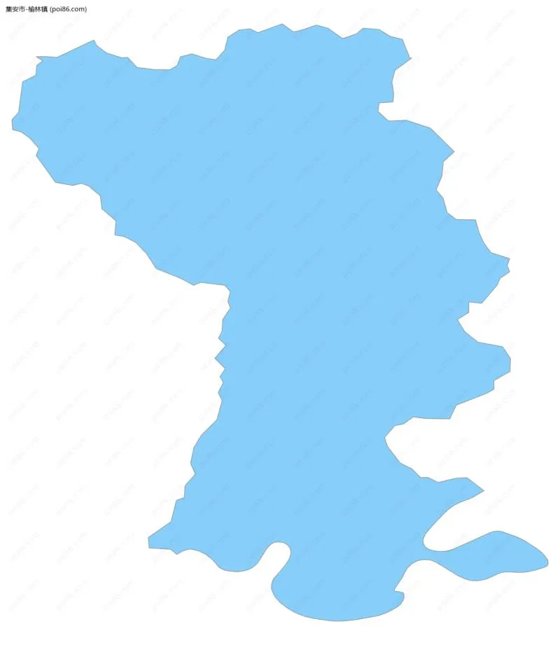 榆林镇边界地图